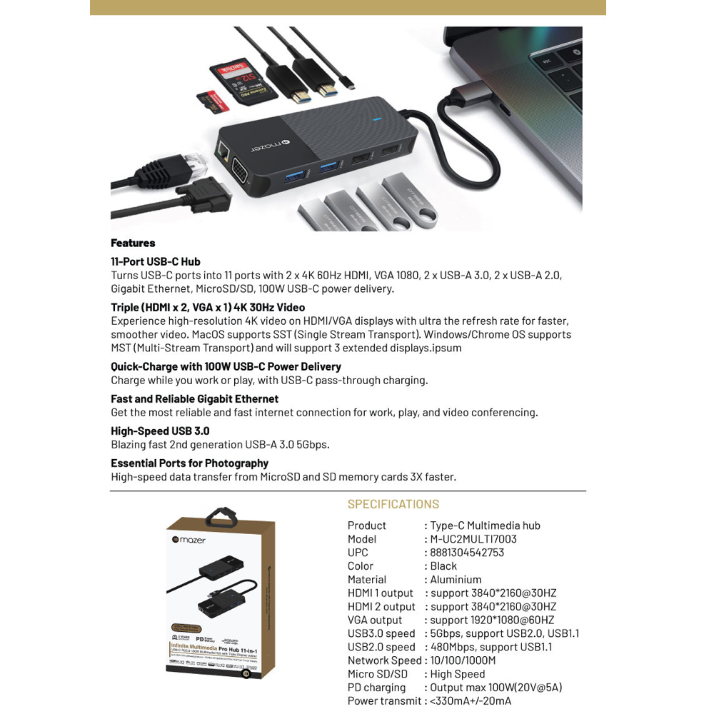 Mazer USB-C Infinite Pro Hub 11-in-1-8